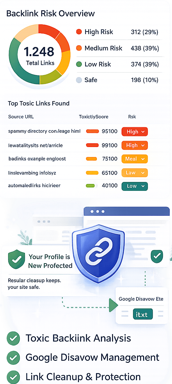 google disavow links - toxic links removal